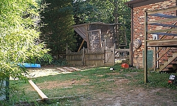 Backyard is empty of climbing structures