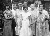 Mary Dettling Munroe and Aunt Sadie and Michael John with Bob Monroe and family